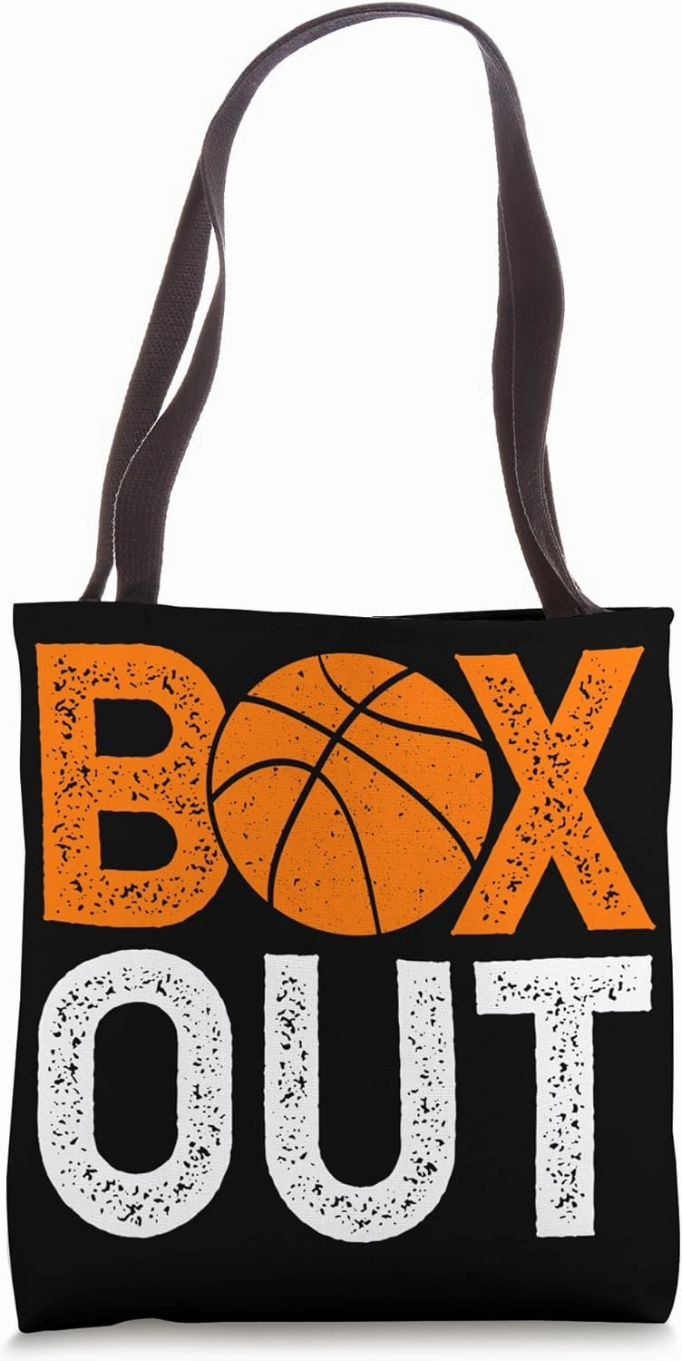 Box Out Basketball Rebound Rebounding Baller Sport Dunking Tote Bag