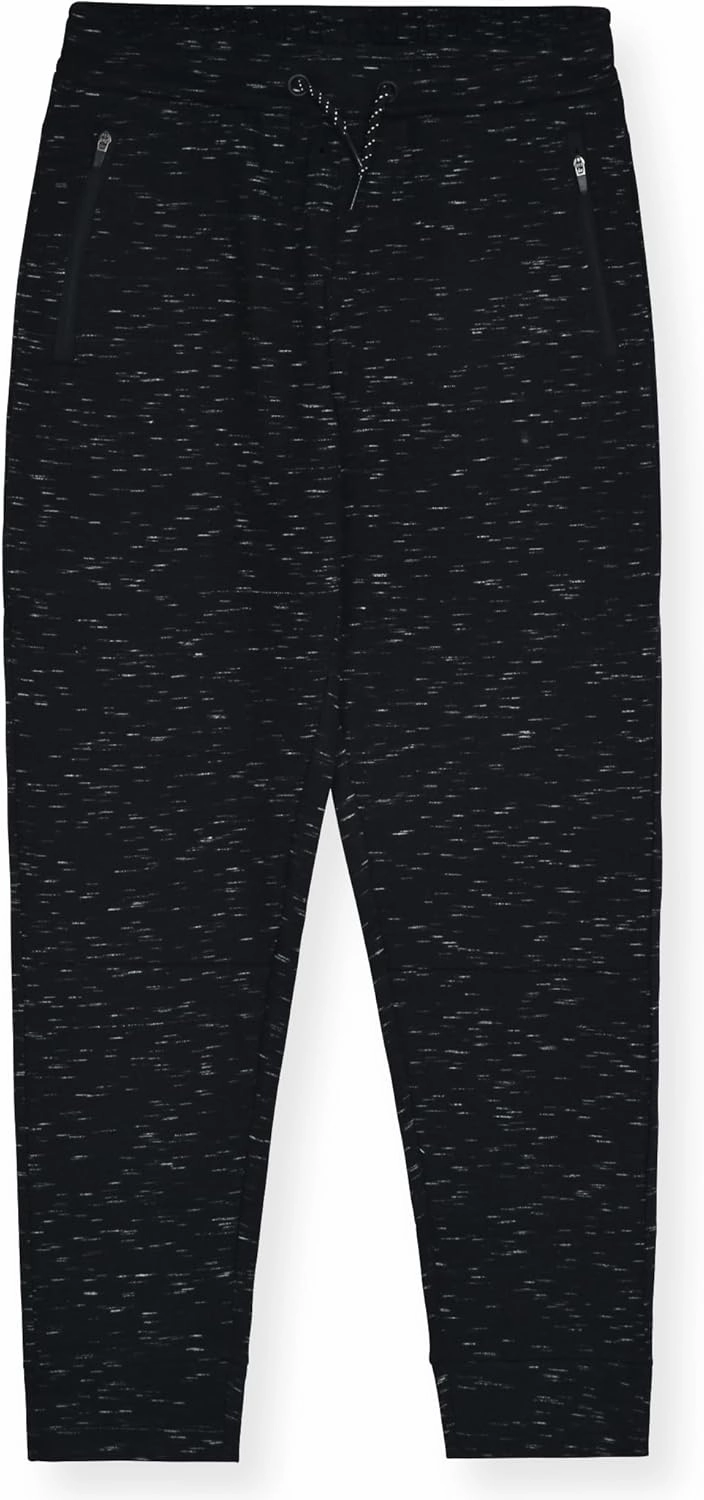 Boys 2-Pack Fleece Jogger Sweatpants with Zipper Pockets Pull on Pants for Kids