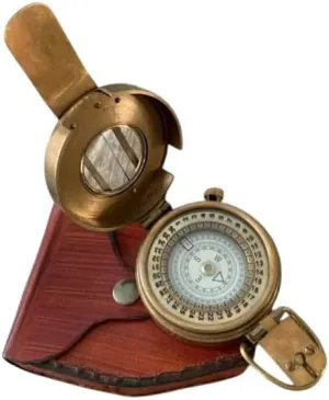 Brass Antique British Prismatic Military Vintage WW2 Mark II Pocket Compass for Hiking Birthday, Anniversary, Graduation Day, Valentine’s Day, Baptism Gift
