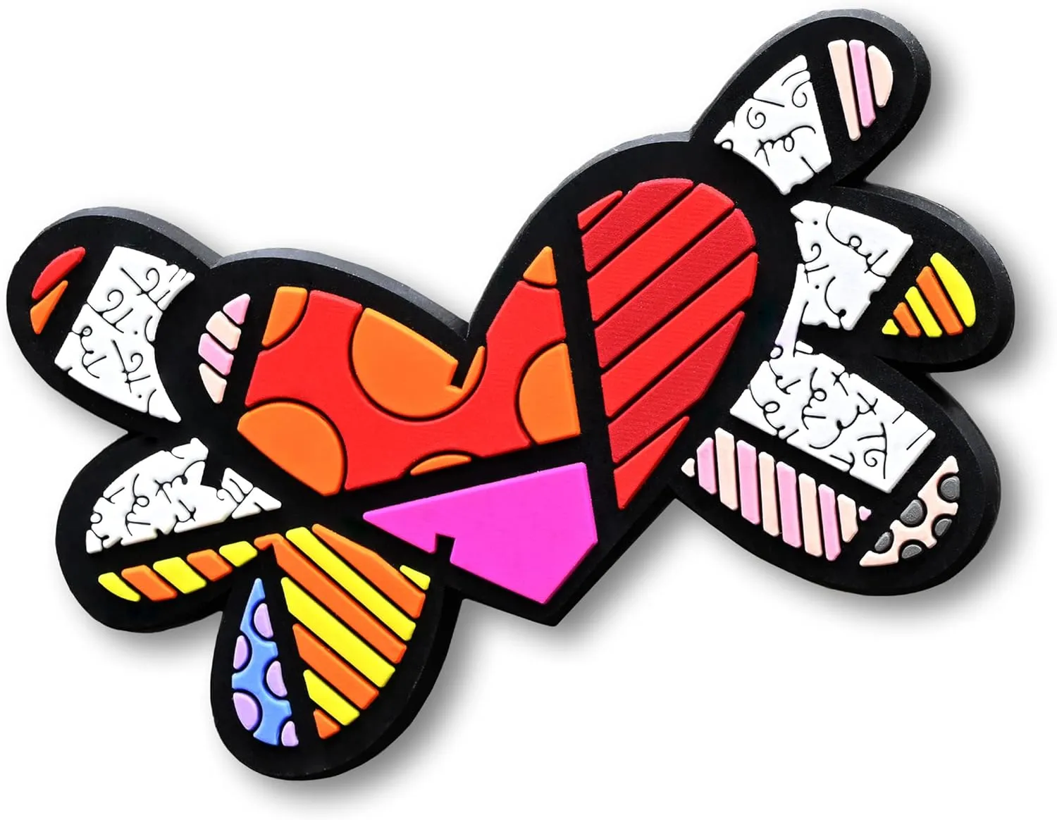 BRITTO Romero Large Decorative Multi-Use Rubber Magnet, Flying Heart