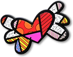 BRITTO Romero Large Decorative Multi-Use Rubber Magnet, Flying Heart