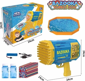 Bubble Machine Maker, Kids Toys with Thousands Bubbles and Colorful Lights, Blue Outdoor Toys Wedding Party Fun for Boys Girls, 69 Holes