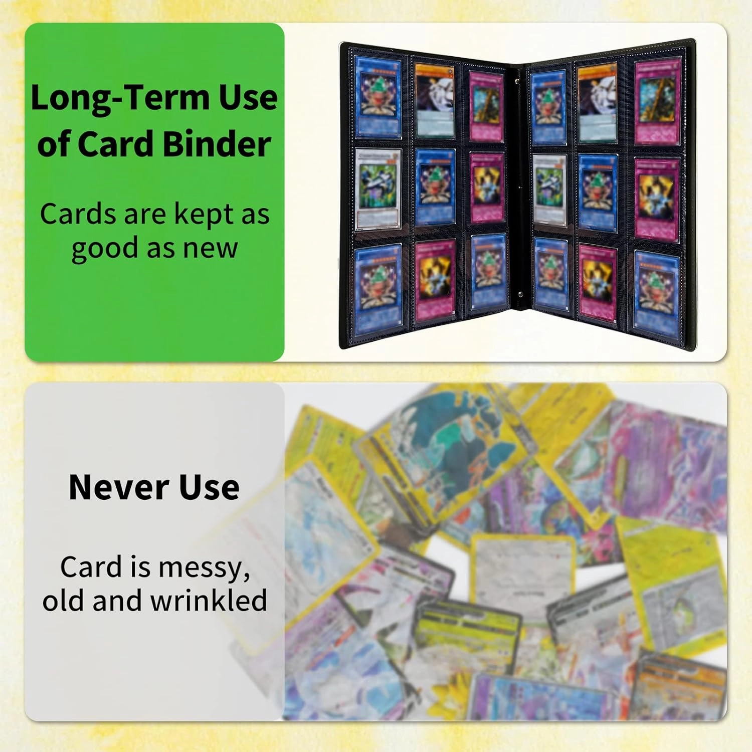 Card Binder 9 Pocket Trading Card Album Folder 540 Side Loading Pocket Binder Baseball Card Binder with Colorful Horse Pattern Design Card Binder for Game Cards & Sports Cards