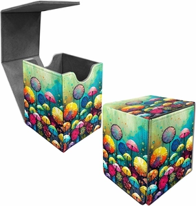 Card Deck Box Trading Cards with Strong Magnet Colorful Dandelion Theme Commander Storage Magic Premium Card Case for TCG CCG Magic Cards