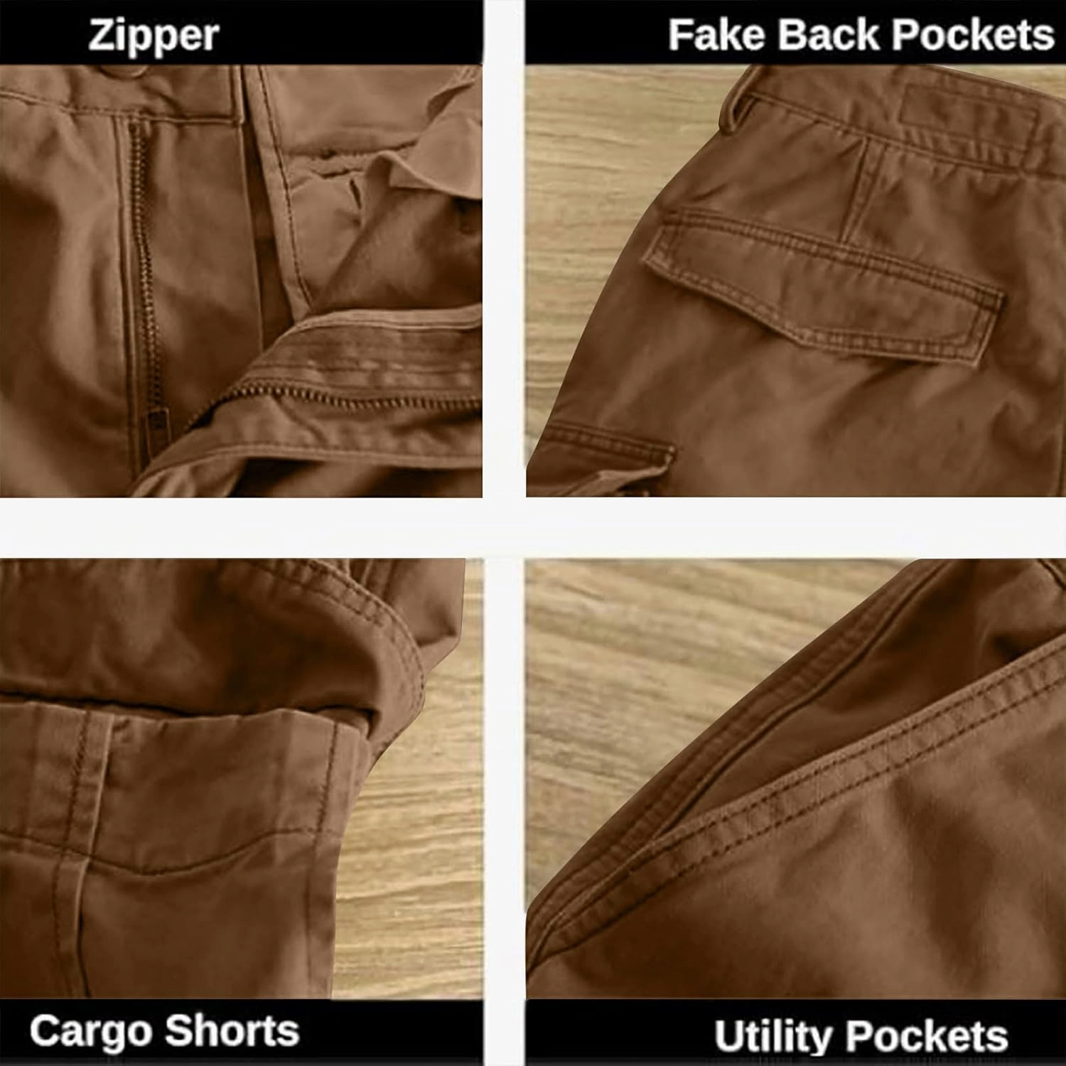 Cargo Shorts for Men 5 Inch Relaxed Fit Button-Fly Quick Dry Stretch Lightweight Tactical Wear Hiking with Multi Pockets