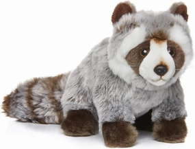 Carl Dick Raccoon 10 inches 14.5 inches with Tail, 25cm/37cm, Plush Toy, Soft Toy, Stuffed Animal 2409