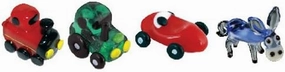 cart set Miniature Collectible, Pack of 4