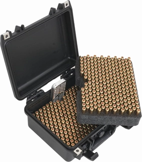 Case Club Waterproof Ammo Case - 456 Rounds of 5.56 | .223, Long Term Storage Box - Includes Silica Gel to Help Prevent Rust. Padlockable, Carry Handle, 2 Trays, Purge Valve, O-Ring