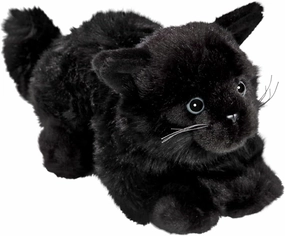 Cat Black, 8 inches, 20cm, Plush Toy, Soft Toy, Stuffed Animal 1308004