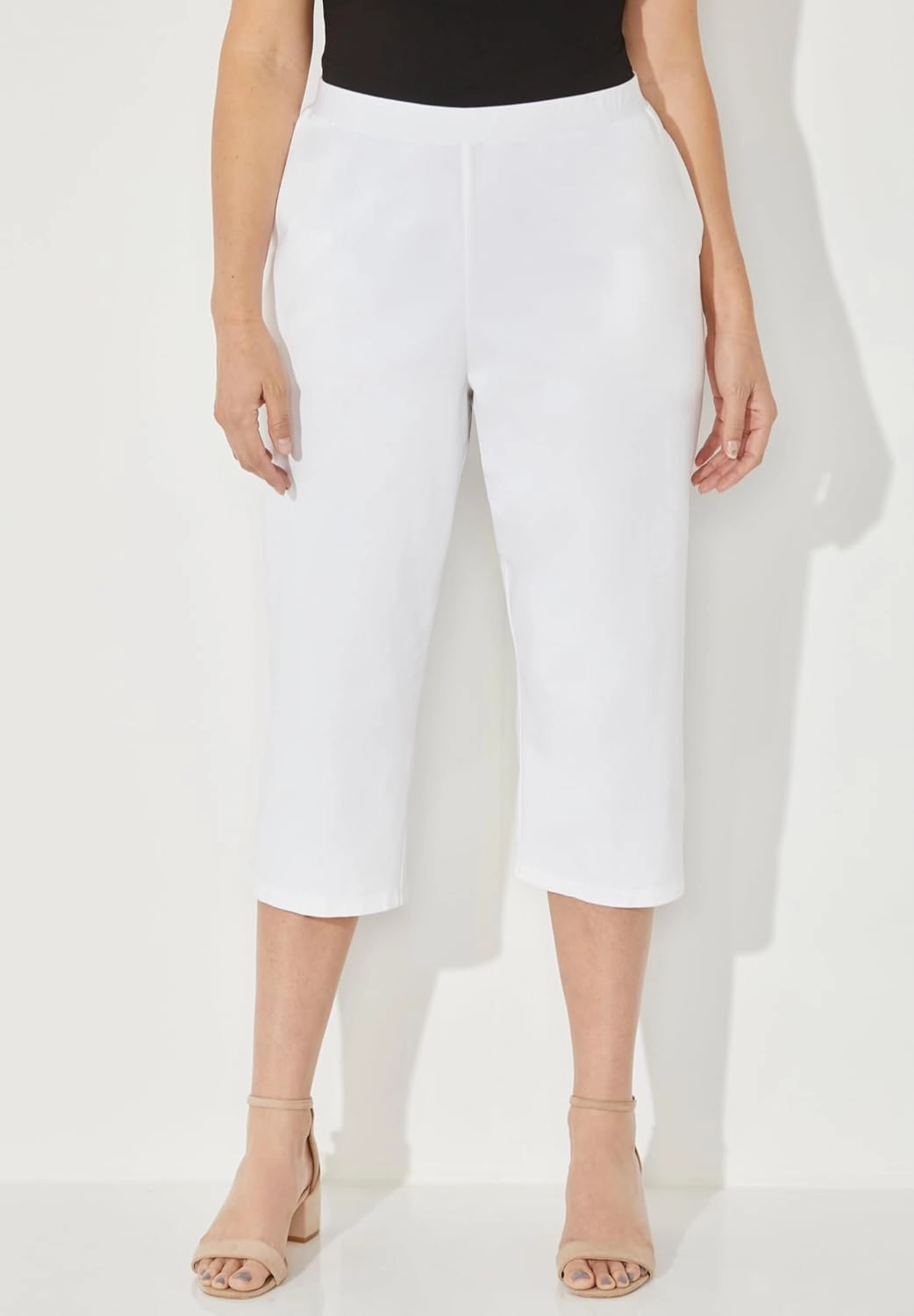 Catherines Women's Plus Size Tall Suprema Capri (with Pockets)