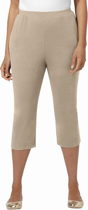 Catherines Women's Plus Size Tall Suprema Capri (with Pockets)
