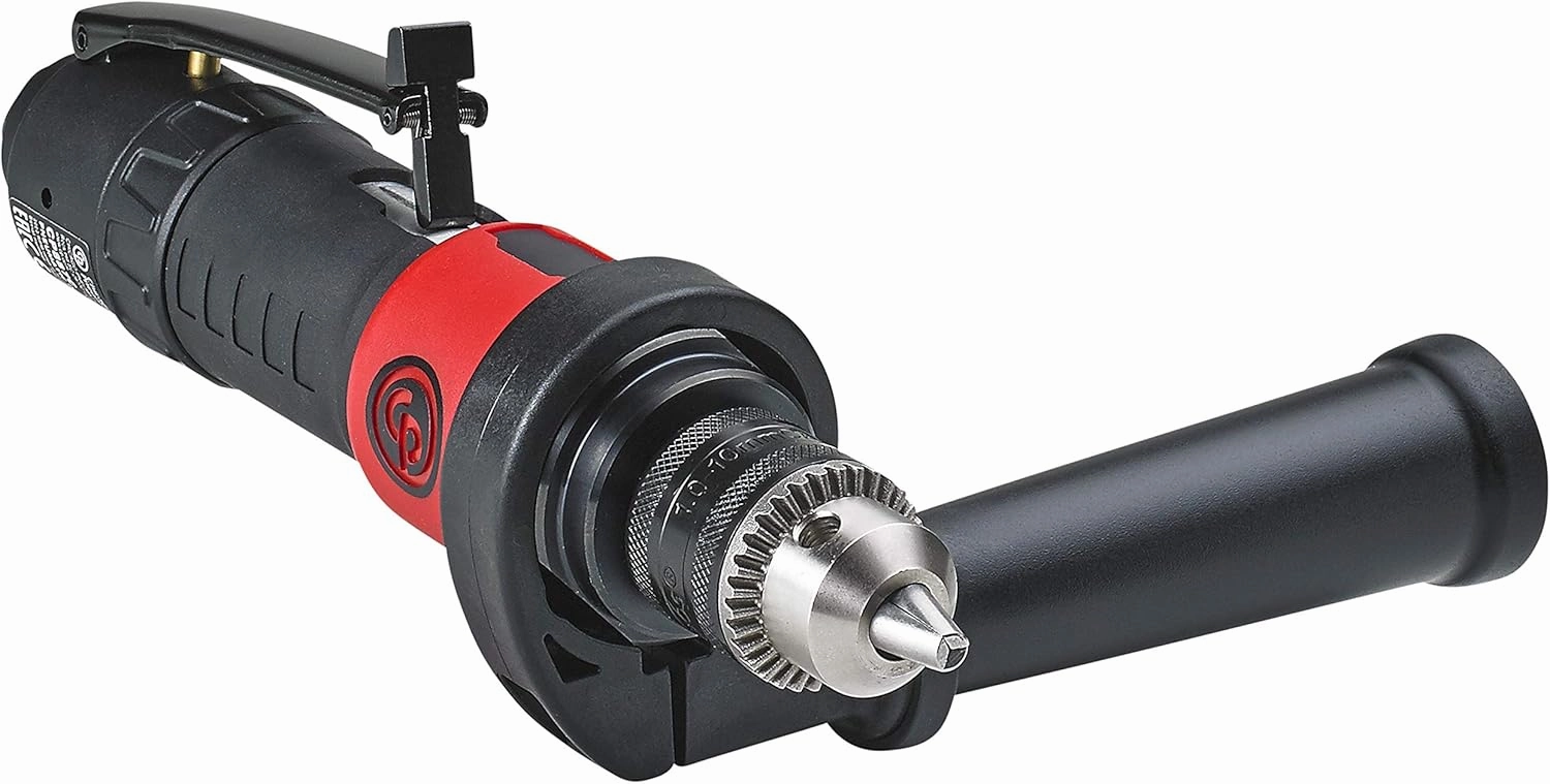 Chicago Pneumatic CP887C - Air Power Drill, 3/8 Inch (10 mm), Keyed Chuck, Straight Handle, 0.4 HP / 300 W, Stall Torque 3.8 ft. lbf / 5.1 NM, 2100 RPM, Hand Drill, Power Tools & Home Improvement