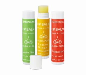 Citrus Lip Balm Collection, Vegan Set, Bees Wax Free, Coconut Oil Free, Avocado And, Organic Jojoba Oil, Vitamin E, Natural Moisturizer For Dry Cracked Lips, 3 Tube Set