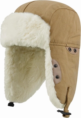 Clakllie Faux Fur Trapper Hat Warm Eskimo Hat Russian Trooper Hats Unisex Earflaps Hat with Chin Strap Winter Snow Cap