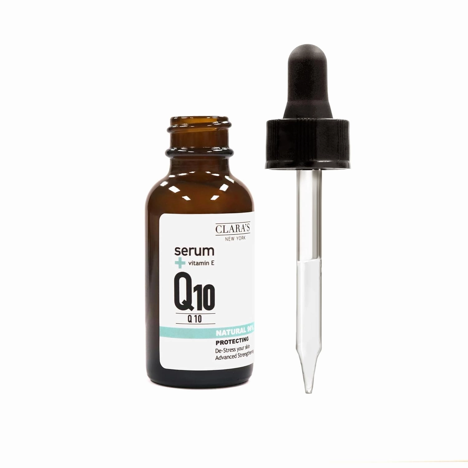Clara's NEW YORK | Q10 Antioxidant Serum | with Hydrolyzed Collagen, Ceramide NP, Vitmain E | Anti-aging Protecting Repairing Skin Barrier Pore Minimizer Balancing Sebum | 30ml 1Fl oz | Made In USA