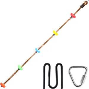 Climbing Rope for Monkey Line, Gorilla Line, Ninja Warrior Obstacle Course (Colorful), Complete Expansion Kit, Durable Buckles and Carabiners, Easy Setup for Versatile Training, Outdoor Fun