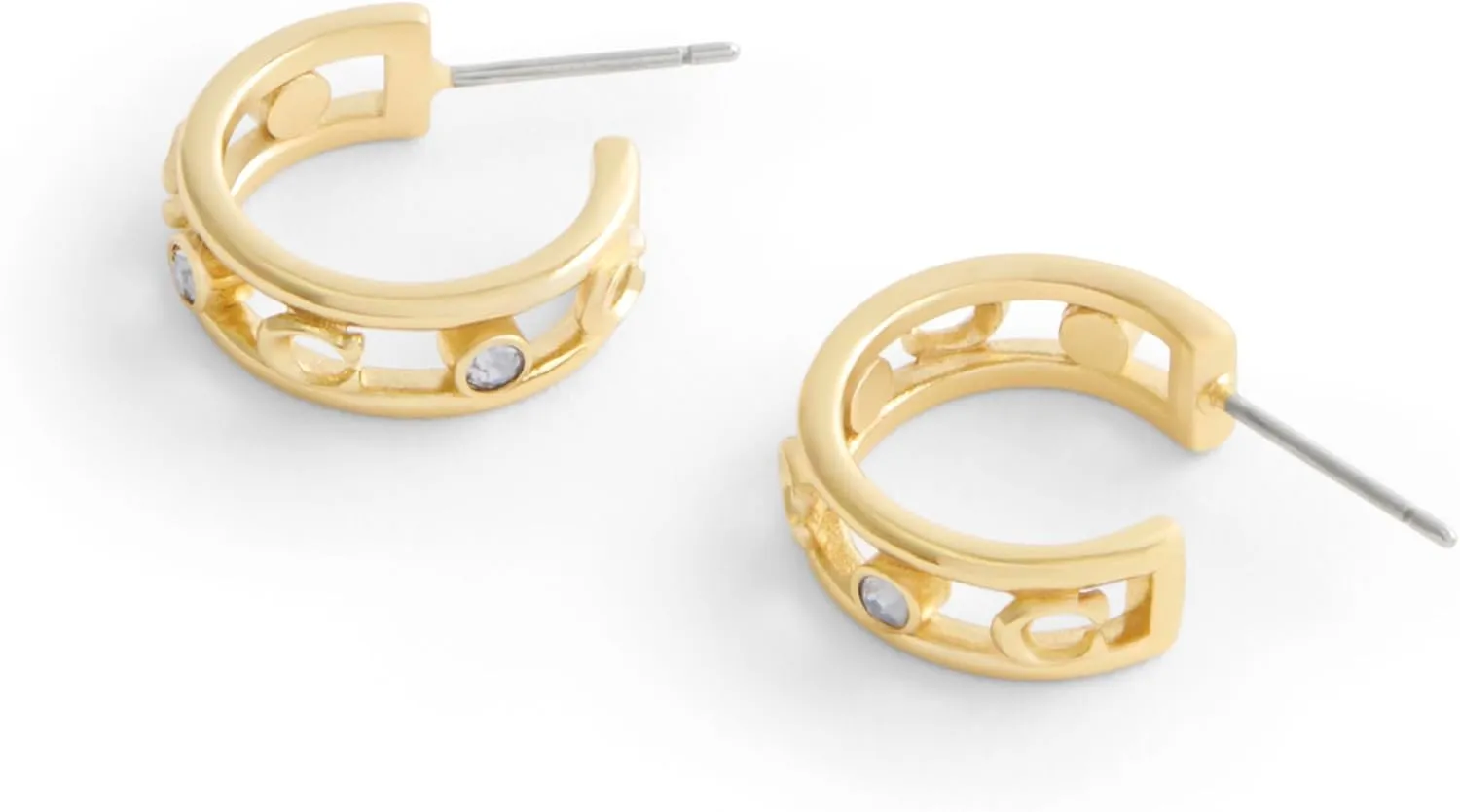 COACH Women's Signature C Open Hoop Earrings