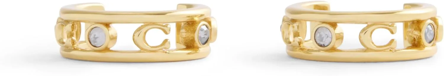 COACH Women's Signature C Open Hoop Earrings
