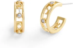 COACH Women's Signature C Open Hoop Earrings