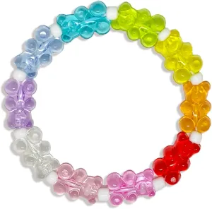 Colorful Gummy Bear Elastic Bracelet – Fun, Stylish Jelly Bear Bead Bracelet, Trendy Gift for Friends, Family, and Party