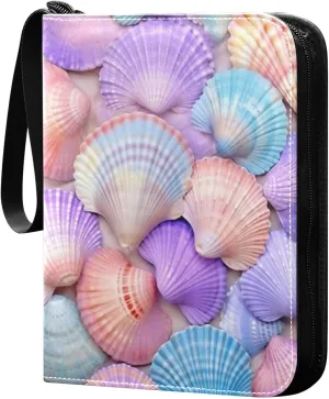 Colorful Shell Card Binder, 400 Pockets Card Holder with 50 Sleeves, Sturdy Card Holder Folders for Game Cards & Sports Cards