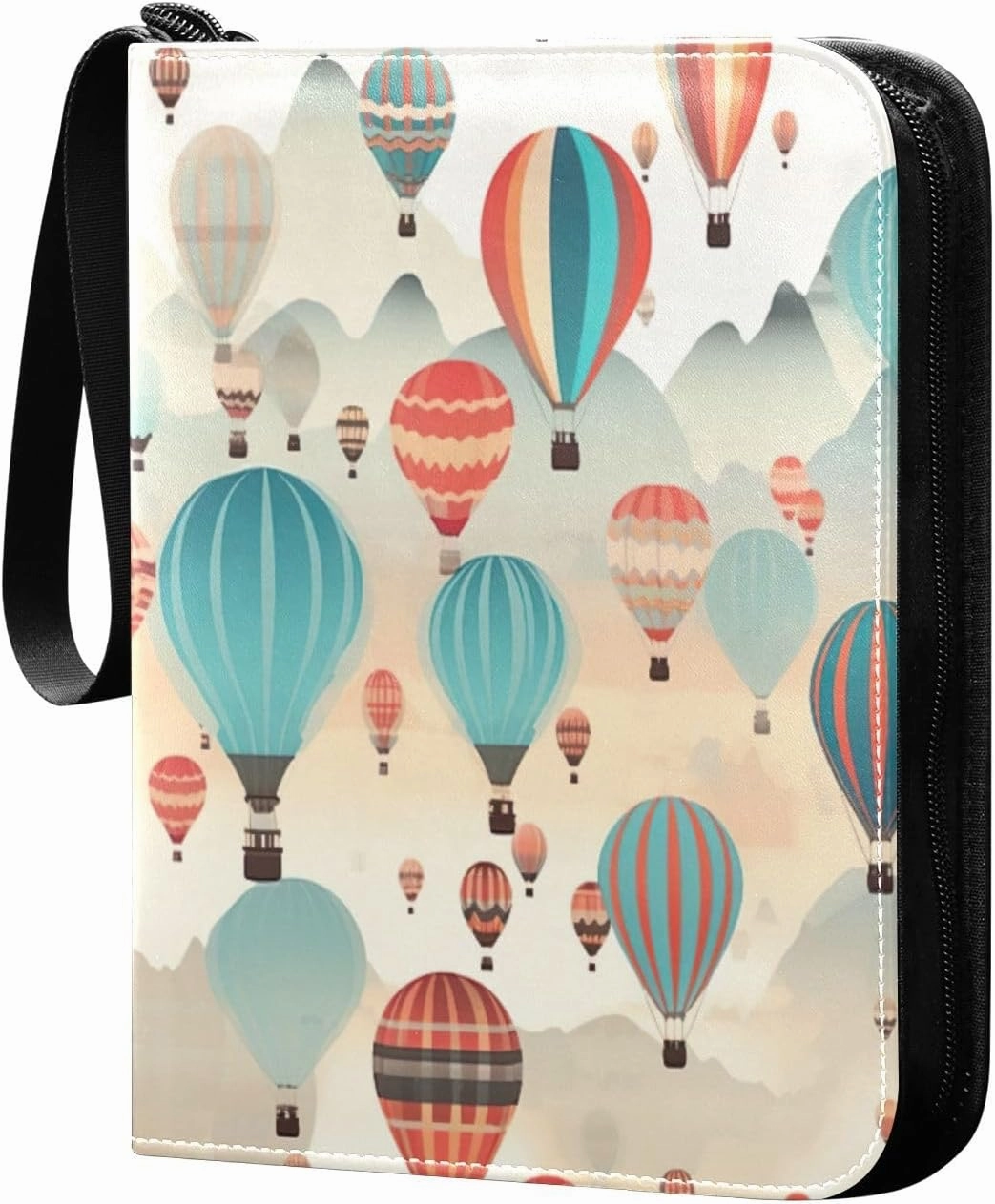 Colorful Balloon Card Binder with Double Sided PU Leather Holder Albums Book with 400 Pockets for Collectible Trading Card Games Card
