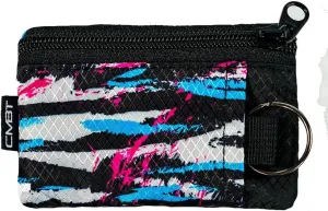 Combat Iron Ripstop Wallet | Lightweight Double Zip Minimalist Wallet with Clear ID Window | Water Resistant with Key Ring | Spring Break Tiger Stripe Camo