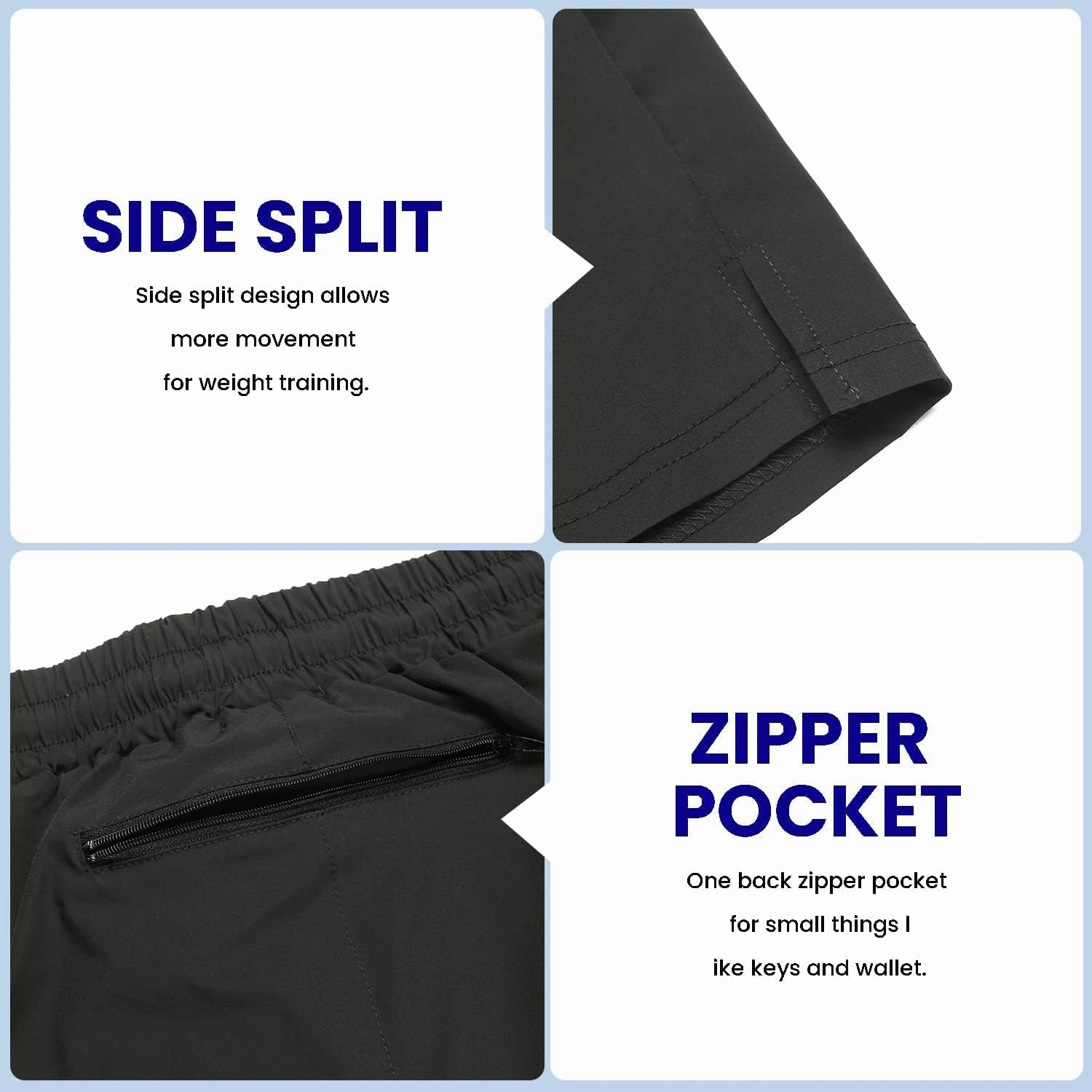 COOFANDY Men's 2 Pack Gym Workout Shorts 7 Inch Quick Dry Athletic Shorts Lightweight Running Shorts with Pockets