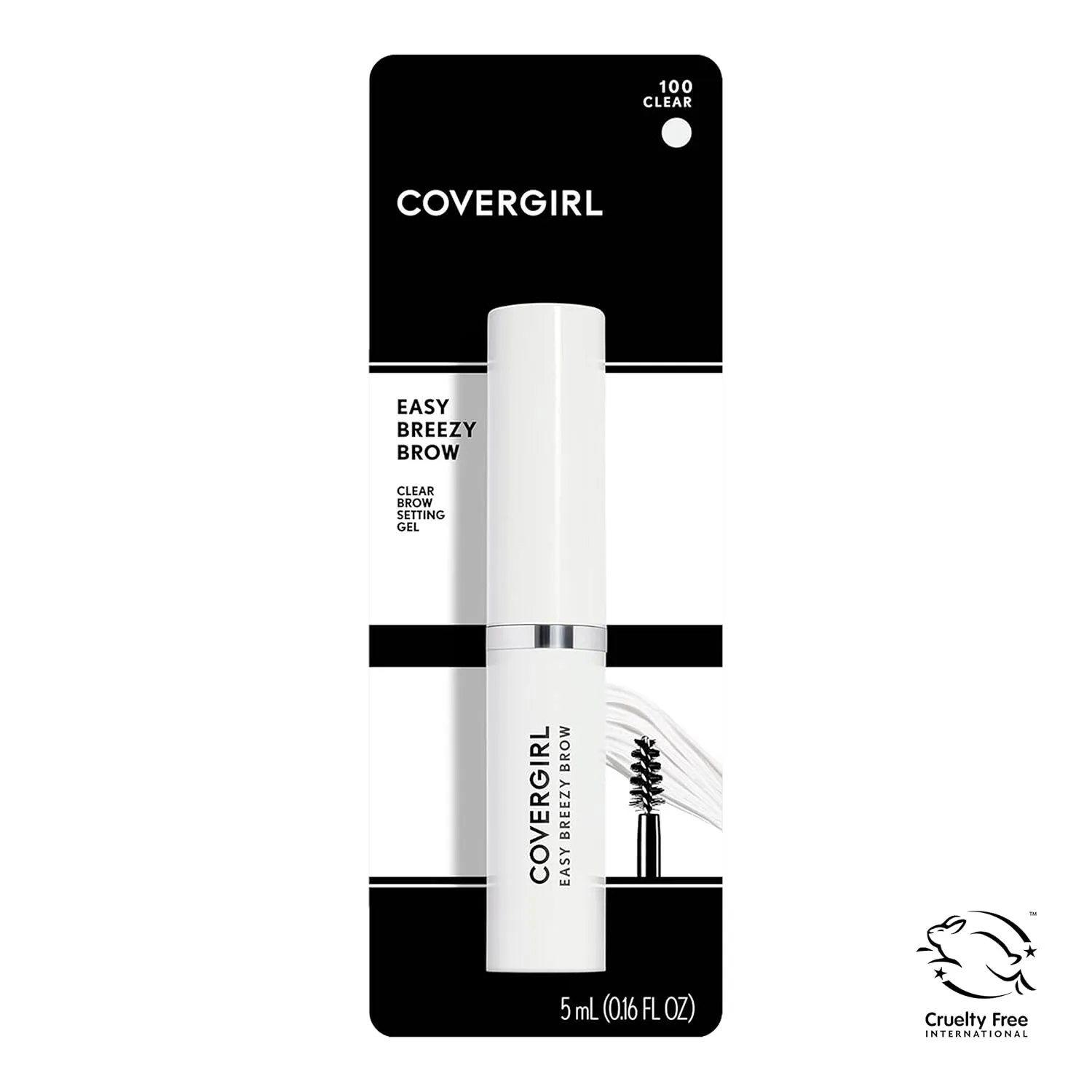 COVERGIRL - Easy Breezy Brow Volumizing Gel, Holds Brows for 24 Hours, Infused with Argan Oil & Biotin, 100% Cruelty-Free (Pack of 2)