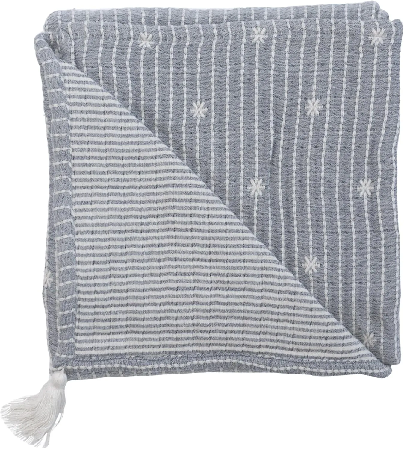 Crane Baby Starlight Luxe Blanket, Soft Cotton Nursery and Stroller Blanket, 100% Cotton, 36" x 36"