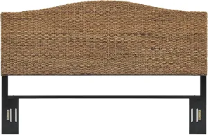 Crosley Furniture Serena Handwoven Natural Fiber Rattan Bed Headboard, Banana Leaf, King