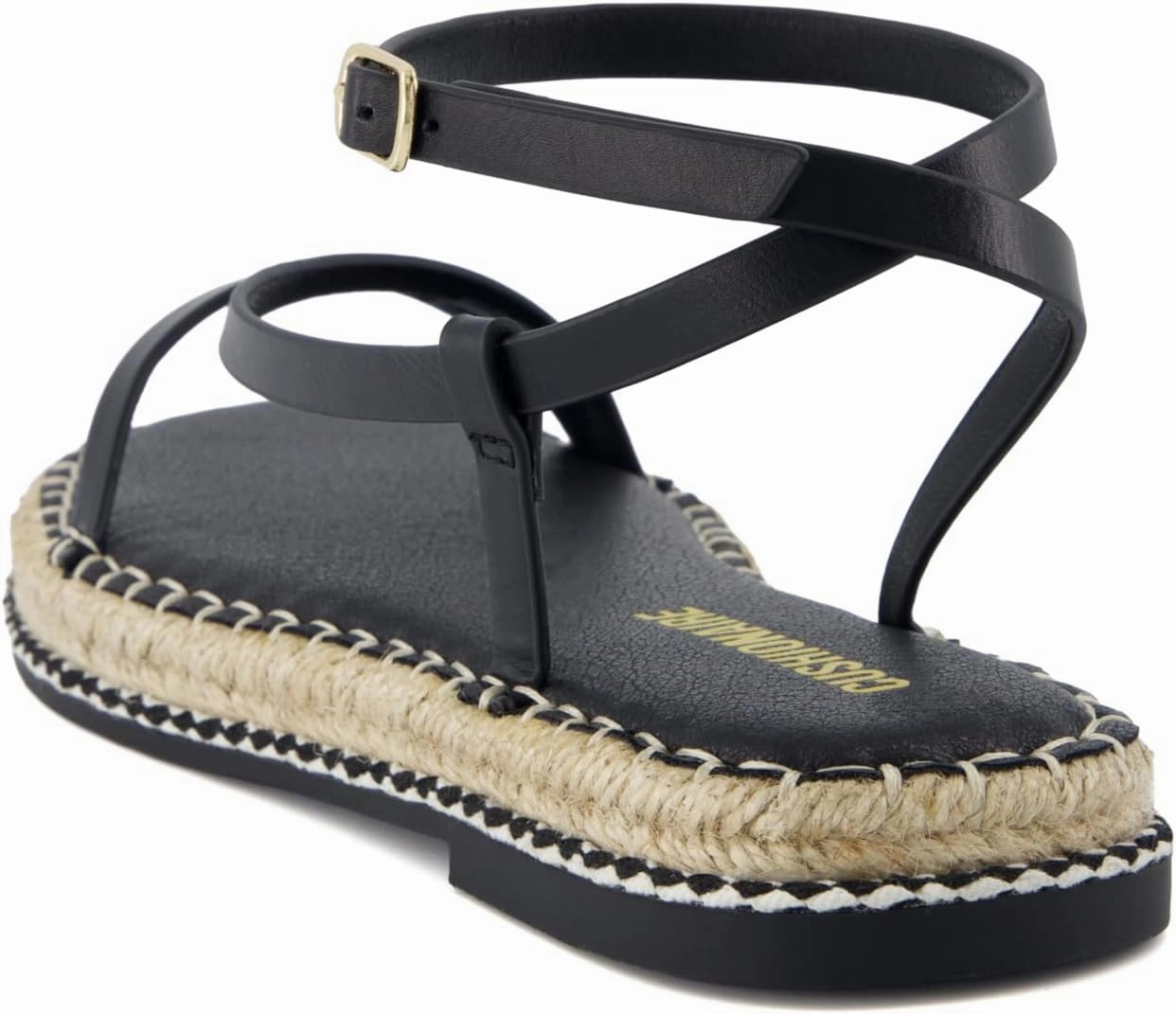 CUSHIONAIRE Bombay Women’s Espadrille Ankle-Strap Sandals with Jute-Wrapped Platform & Memory Foam Footbed