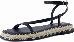 CUSHIONAIRE Bombay Women’s Espadrille Ankle-Strap Sandals with Jute-Wrapped Platform & Memory Foam Footbed
