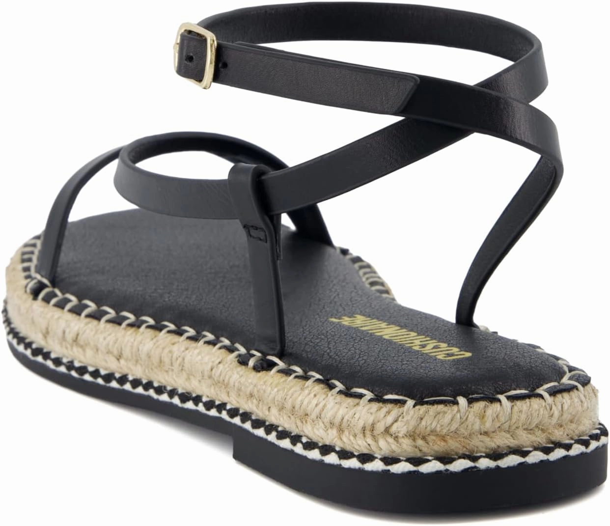 CUSHIONAIRE Bombay Women’s Espadrille Ankle-Strap Sandals with Jute-Wrapped Platform & Memory Foam Footbed