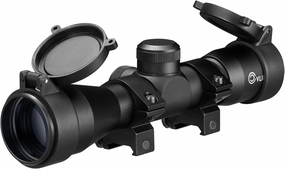 CVLIFE JackalHowl 4X32 Compact Rifle Scope for .22 Caliber Rifles with BDC Reticle, Ideal for Medium to Long-Range Hunting up to 500 Yards