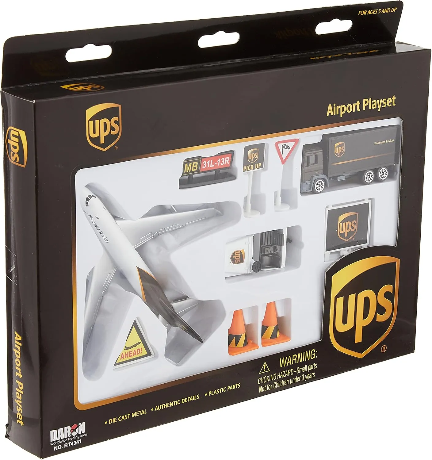 Daron UPS Airport Playset, Brown