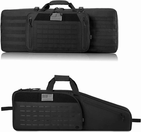 DBTAC Single Rifle Bag 35" (Black)   Double Rifle Bag 32" (Black), Lockable Zipper, Durable Material, Compact Design