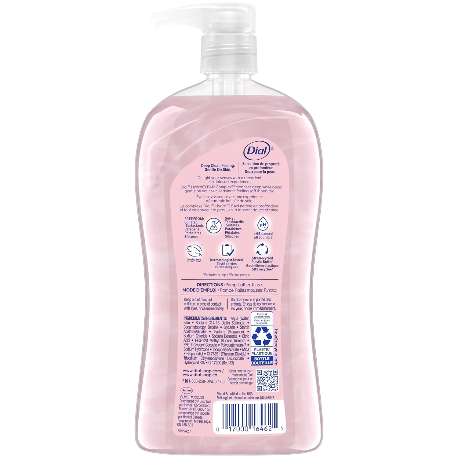 Dial Body Wash, Pamper & Indulge, Silk & Magnolia, 32 fl oz (Pack of 2)