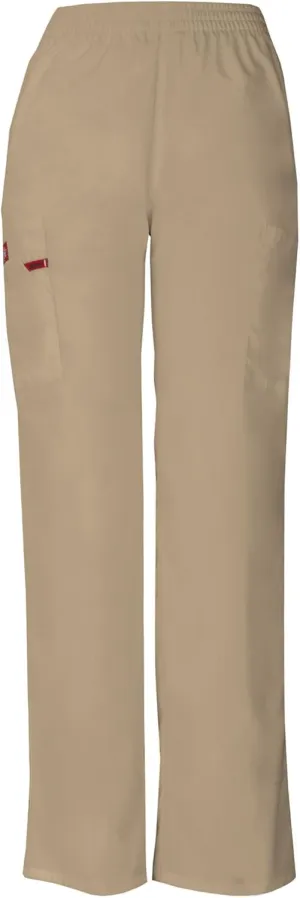 Dickies EDS Signature Scrubs for Women, Elastic Waist Pull-On Cargo Pants for Women in Soft Brushed Poplin 86106