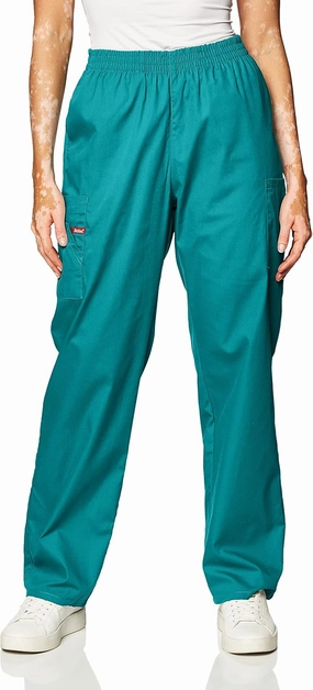 Dickies EDS Signature Scrubs for Women, Elastic Waist Pull-On Cargo Pants for Women in Soft Brushed Poplin 86106