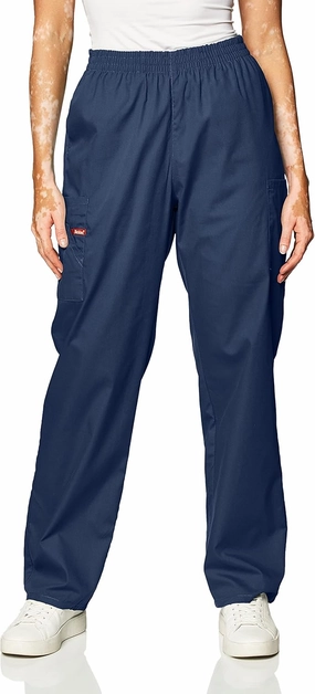 Dickies EDS Signature Scrubs for Women, Elastic Waist Pull-On Cargo Pants for Women in Soft Brushed Poplin 86106