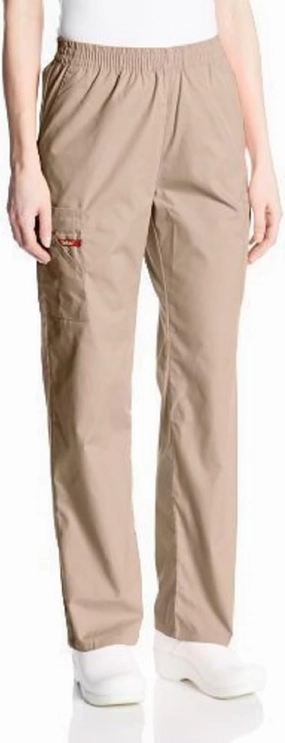 Dickies EDS Signature Scrubs for Women, Elastic Waist Pull-On Cargo Pants for Women in Soft Brushed Poplin 86106