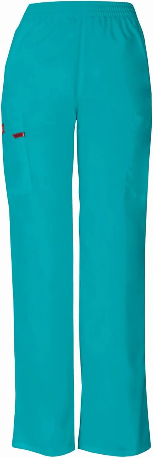 Dickies EDS Signature Scrubs for Women, Elastic Waist Pull-On Cargo Pants for Women in Soft Brushed Poplin 86106
