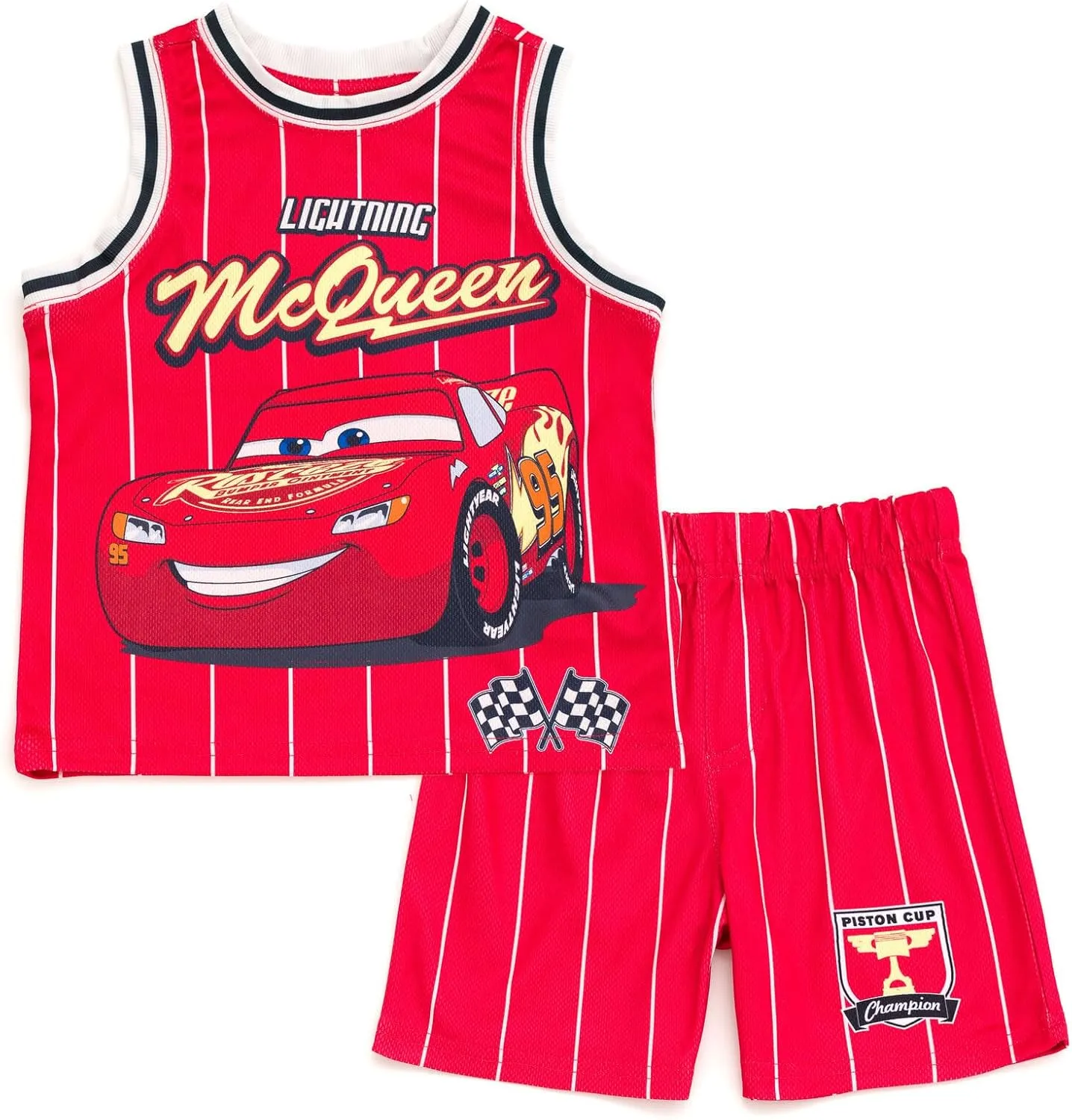 Disney Boys' Basketball Jersey & Shorts Set – Athletic Outfit for Toddlers & Big Kids (2T-10/12)
