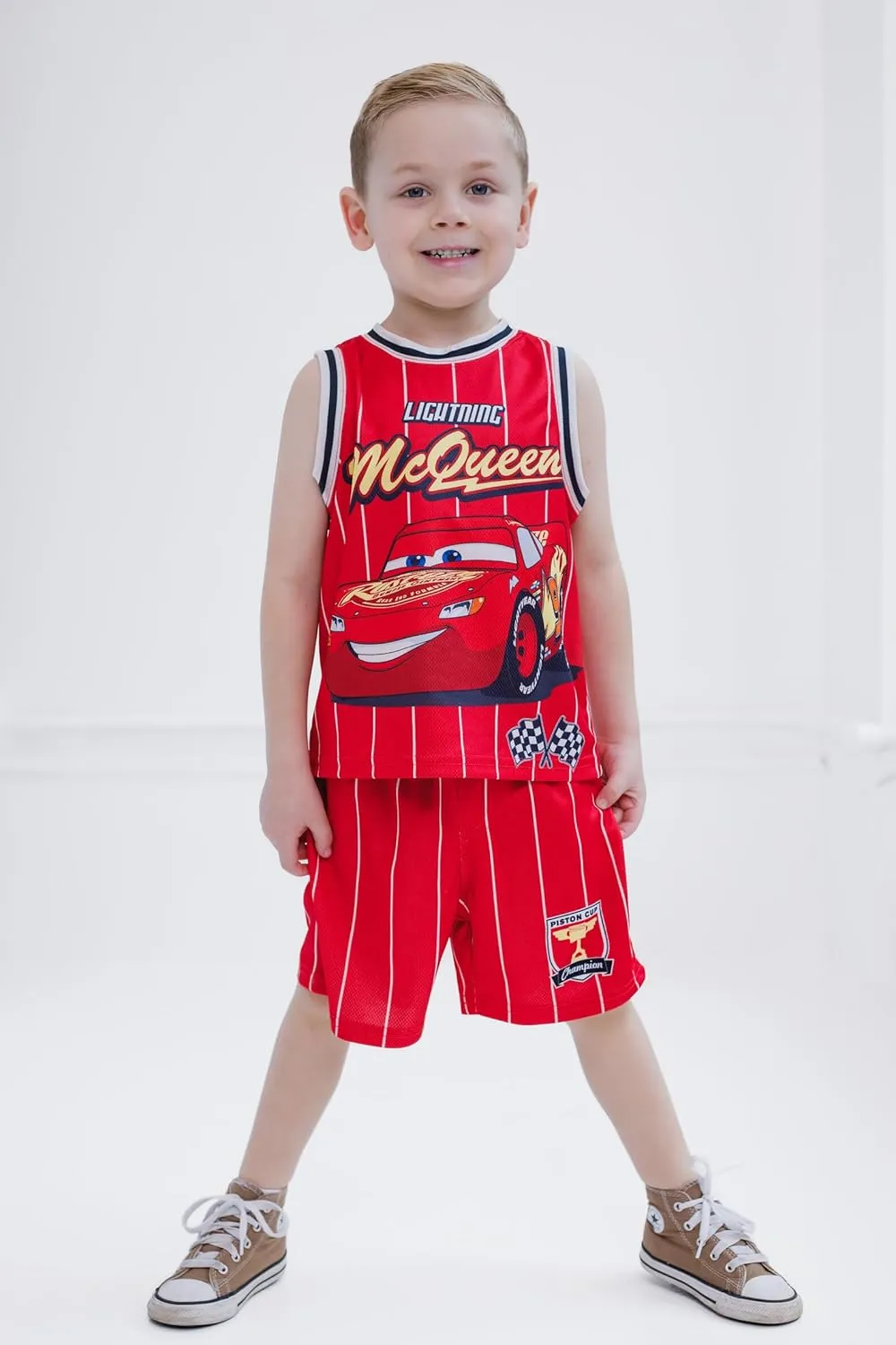 Disney Boys' Basketball Jersey & Shorts Set – Athletic Outfit for Toddlers & Big Kids (2T-10/12)
