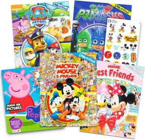 Disney Picture Search Books Set for Kids 2-4 Toddlers - 5 Find It Books Featuring Minnie Mouse, Mickey Mouse, Peppa Pig, Paw Patrol and PJ Masks.
