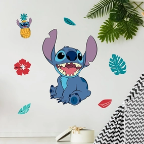 Disney Lilo and Stitch Wall Decals - 20" Stitch Wall Vinyl Stickers Bedroom Decorations - Peel and Stick Room Decor Official Licensed Disney Decor