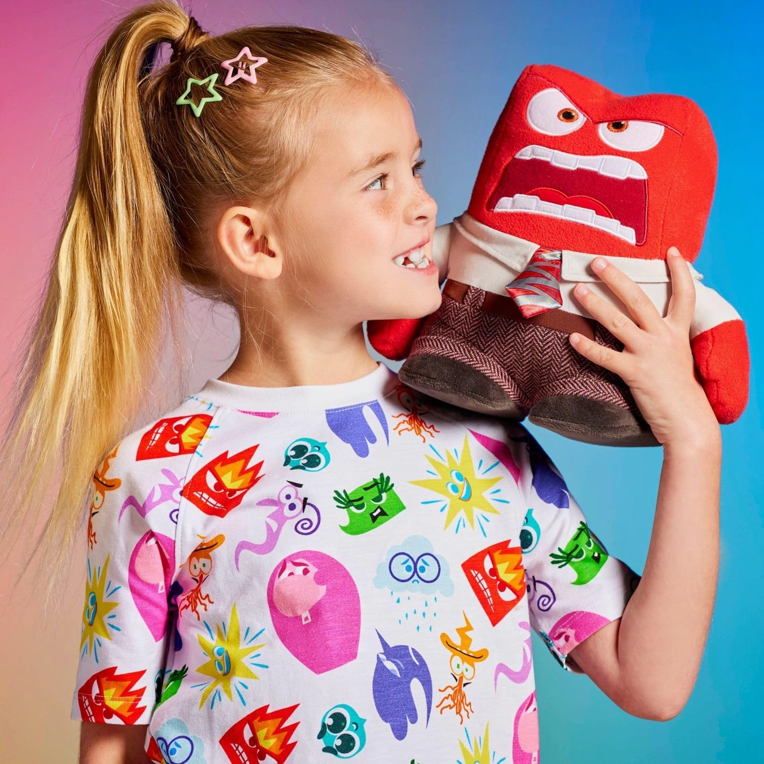 Disney Store Official Inside Out 2 Plush - Anger Emotion Toy - Detailed Sculpting, Embroidered Features, Disney Plush Toys - Part of Inside Out 2 Collection