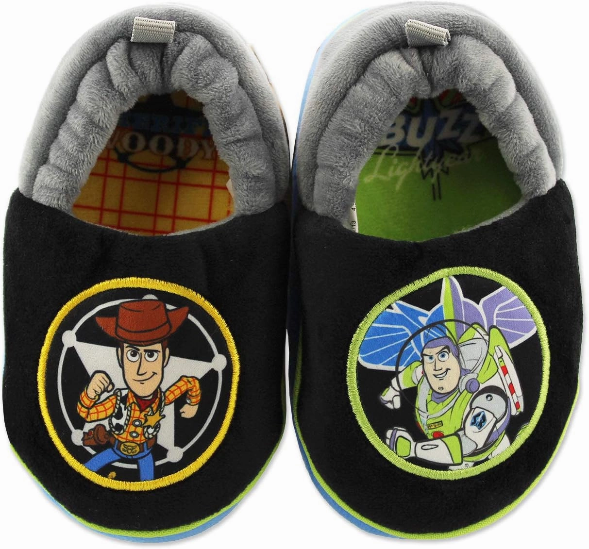 Disney Toy Story Woody Buzz Boys Toddler A-Line Slippers