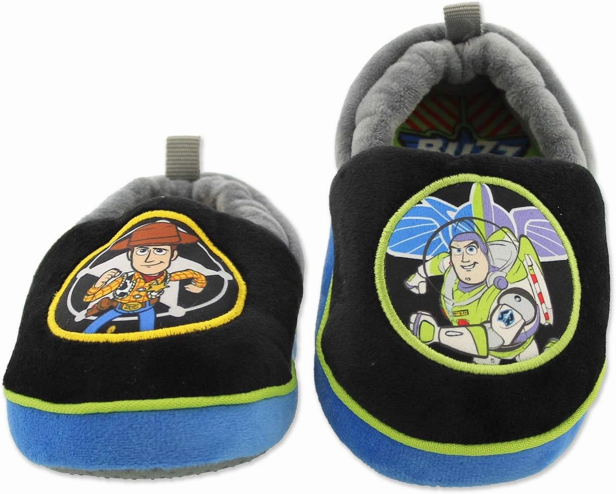 Disney Toy Story Woody Buzz Boys Toddler A-Line Slippers